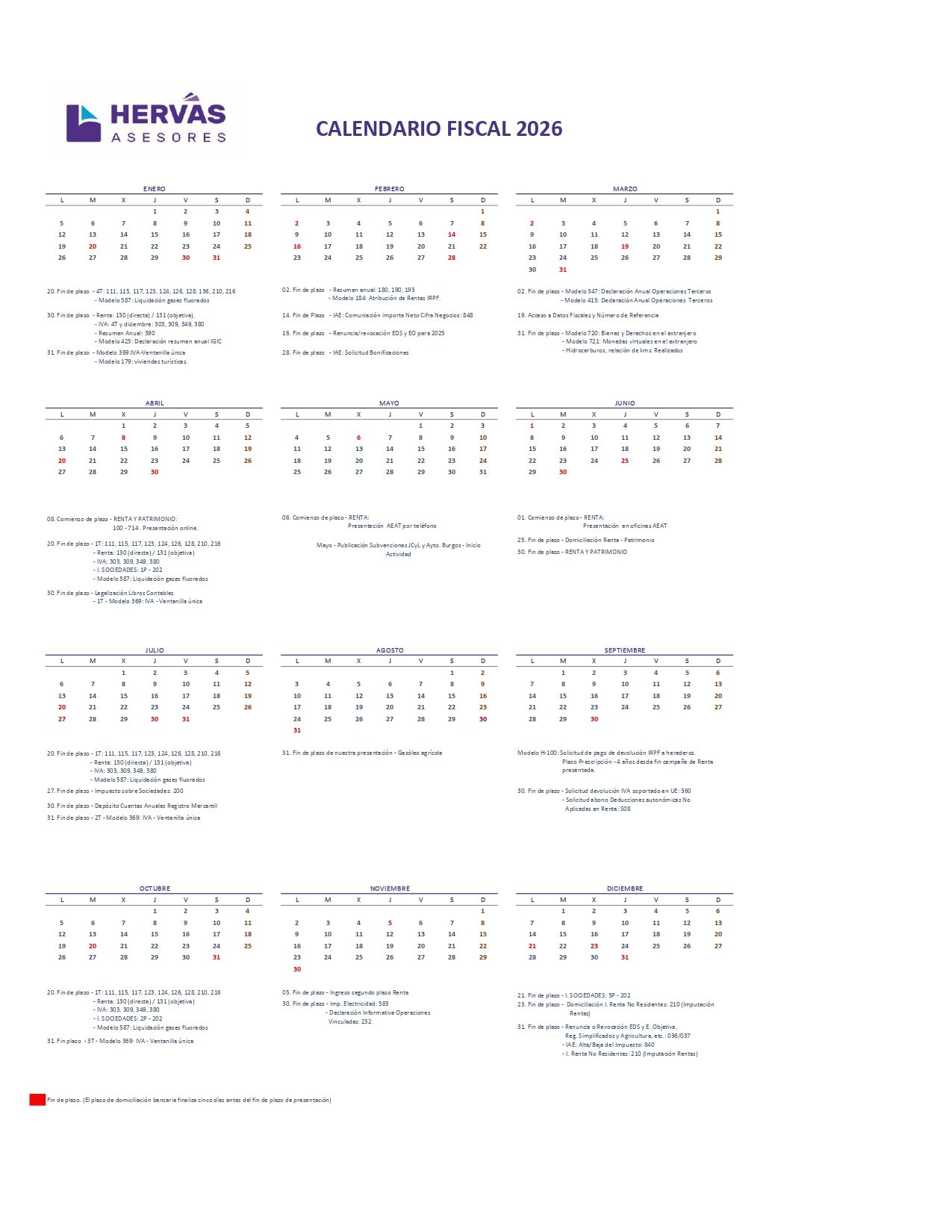 Calendarios Laborales 2026 Burgos